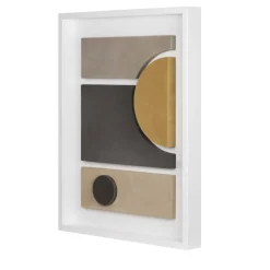 Tabou Decorative Wall Sculpture with White Frame #4