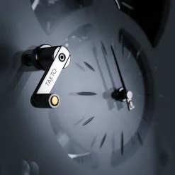 TAKTO Adagio 03 Black Marble and Glass Clock