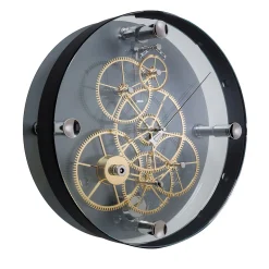 TAKTO PRESTO 02 Black Round Glass Clock