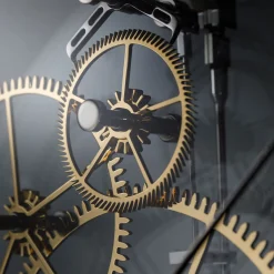 TAKTO PRESTO 02 Black Round Glass Clock