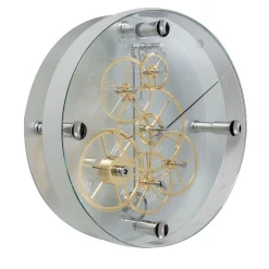 Takto presto 02 White Steel and Glass Clock