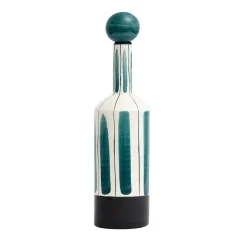 Talia Decorative Teal Bottle with Lid