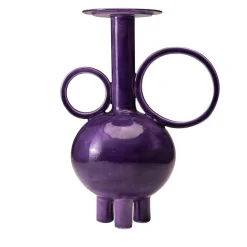 Tall Algoritmo Cardinal Purple Ceramic Amphora