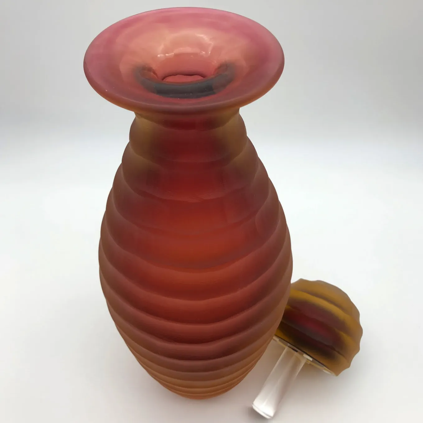 Tall Ruby Bottle by Achille D'Este and Renzo Vianello