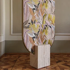 Tìam Fabric-Covered Freestanding Full-Lenght Mirror