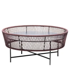 Tamburo Large Round Blue Coffee Table by Antonio De Marco