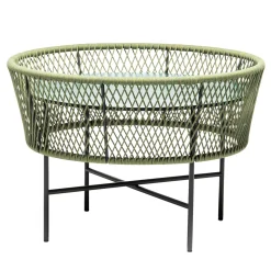 Tamburo Medium Round Green Coffee Table by Antonio De Marco