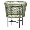 Tamburo Small Round Green Accent Table by Antonio De Marco