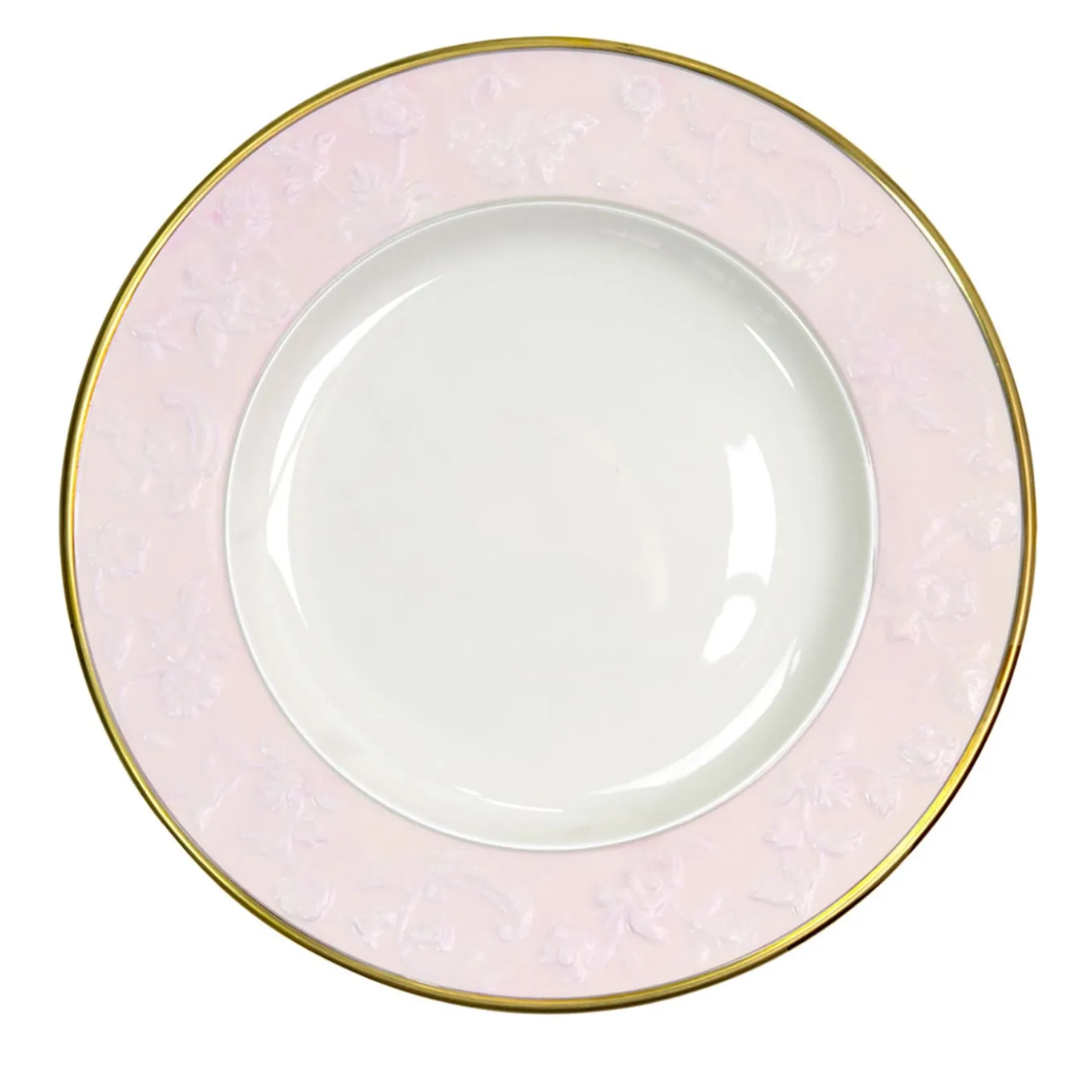 TAORMINA DINNER PLATE - PINK AND GOLD