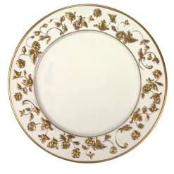 TAORMINA LAY PLATE - GOLD FLOWERS
