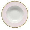 TAORMINA RIM SOUP PLATE - PINK AND GOLD
