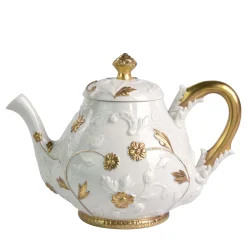 TAORMINA TEA POT - GOLD FLOWERS