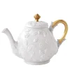 TAORMINA TEA POT - WHITE AND GOLD