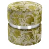 Tara Floral Green Pouf