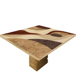 Tarsia Tables Tt4 Square Polychrome Table by Mascia Meccani