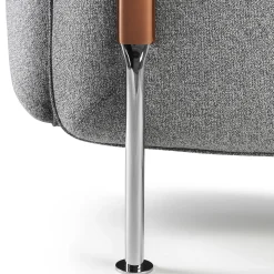 Tasca 3-Seater Gray Fabric Sofa