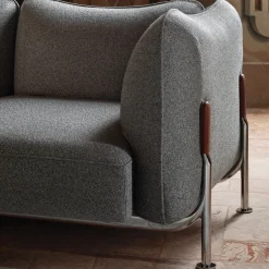 Tasca 3-Seater Gray Fabric Sofa