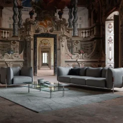 Tasca 3-Seater Gray Fabric Sofa