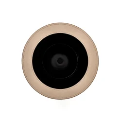 Taupe Malaga Leather Paper Bin With Lid