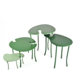 Tavo B1 Modular Set of 4 Green Coffee Tables Limited Edition