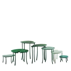 Tavo B 7-Piece Green Modular Set of Tables Limited Edition by Giuliano-Fukuda
