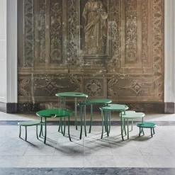 Tavo B 7-Piece Green Modular Set of Tables Limited Edition by Giuliano-Fukuda