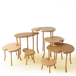 Tavo B 7-Piece Modular Set of Tables Limited Edition by Giuliano-Fukuda