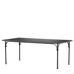 Tavolario Lava Stone-Top & Wrought Iron Gray Table