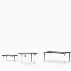 Tavolario Lava Stone-Top & Wrought Iron Gray Table