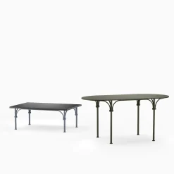 Tavolario Rectangular Wrought Iron Gray Coffee Table