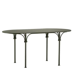 Tavolario Wrought Iron Green Oval Table