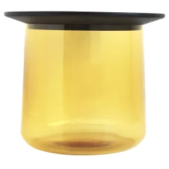 Tea Amber/Stained Oak Side Table