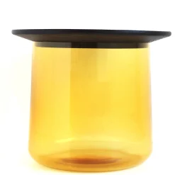 Tea Amber/Stained Oak Side Table