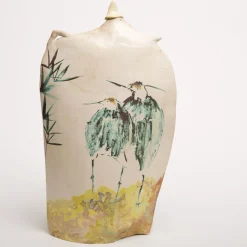 Teapot Sculpture with Birds