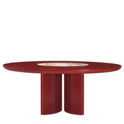 Tecla Round Red Dining Table