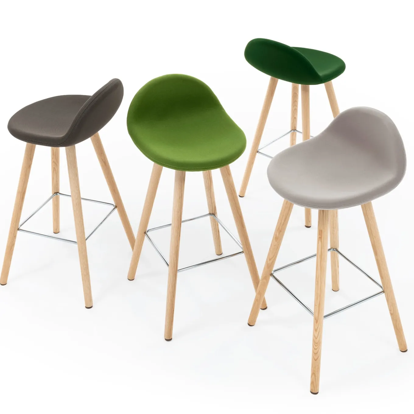 Ted Forest-Green Stool by Basaglia + Rota Nodari
