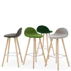 Ted Light-Gray Stool by Basaglia + Rota Nodari