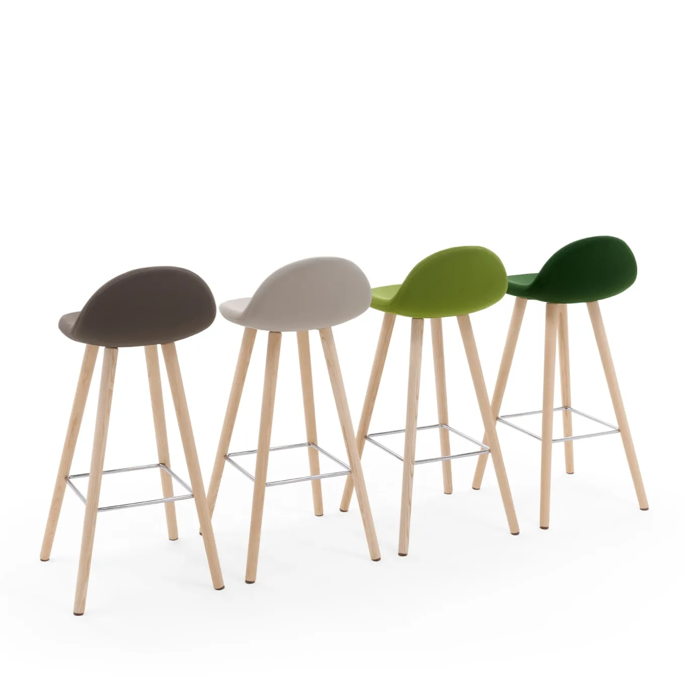 Ted Light-Gray Stool by Basaglia + Rota Nodari
