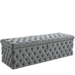Teddy Gray Storage Bench