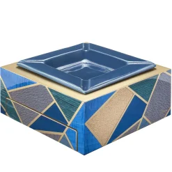 Tellux Mediterraneo Blue wood Ashtray