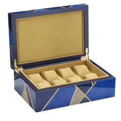 Tellux SC1 Mediterraneo Blue Wood Watch Box