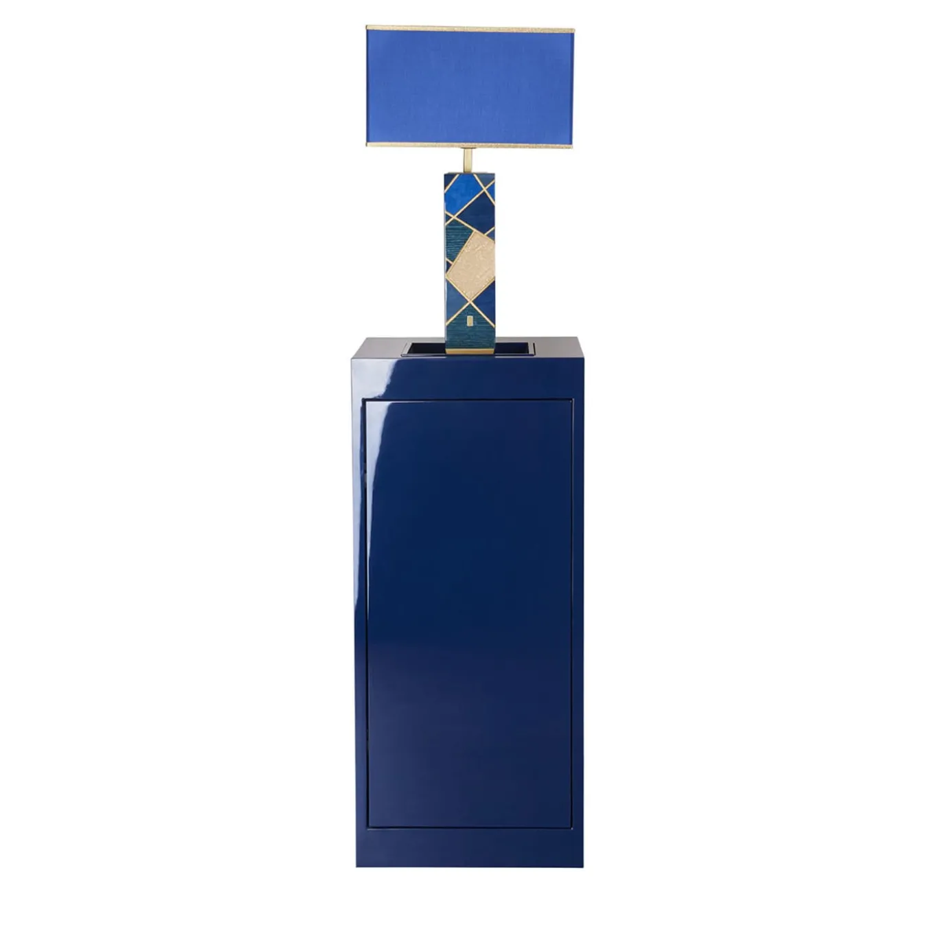 Tellux Wheeled Blue Floor Lamp
