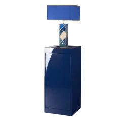 Tellux Wheeled Blue Floor Lamp