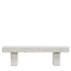 Tempore beige travertine stone outdoor bench