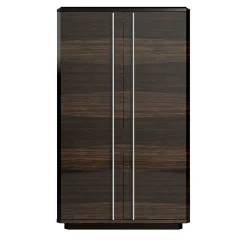 Teomondo 2-Door Smoked Eucalyptus Bar Cabinet