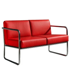 Teres Two-Seater Red Leather In & Outdoor Sofa