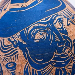 Terracotta Blues Vase by Clara Holt and Chiara Zoppei