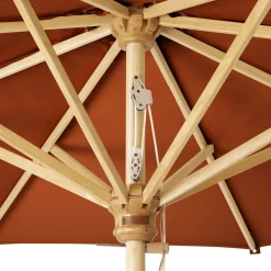 Terracotta Red Round Outdoor Umbrella