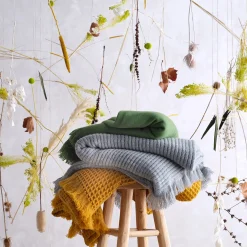 Terramadre Gerbera Gray Cashmere Blanket