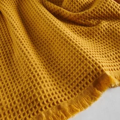 Terramadre Nido d'Ape Mustard Cashmere Blanket
